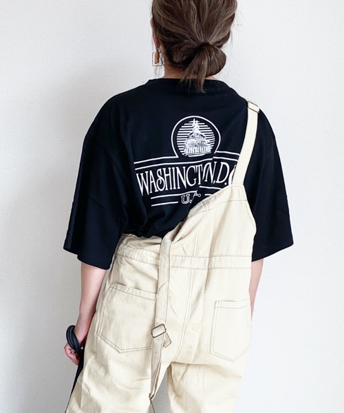 ap retro（アプレトロ）の「アソートバックプリントTEE【ZOZO限定アイテム】（Tシャツ/カットソー・レディース・ホワイト系その他/グレー系その他/ベージュ系その他/オフホワイト/ベージュ/ブラック/チャコールグレー/ブラック系その他・FREE）」の4枚目の写真