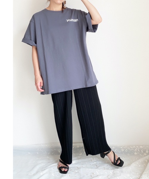 ap retro（アプレトロ）の「アソートバックプリントTEE【ZOZO限定アイテム】（Tシャツ/カットソー・レディース・ホワイト系その他/グレー系その他/ベージュ系その他/オフホワイト/ベージュ/ブラック/チャコールグレー/ブラック系その他・FREE）」の10枚目の写真