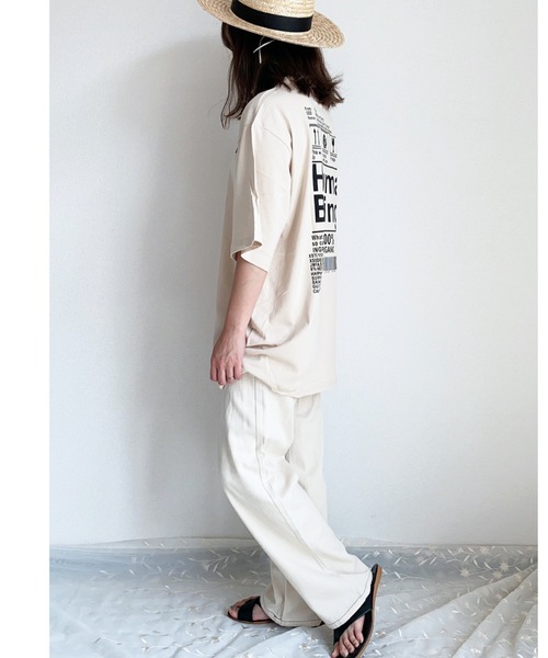 ap retro（アプレトロ）の「アソートバックプリントTEE【ZOZO限定アイテム】（Tシャツ/カットソー・レディース・ホワイト系その他/グレー系その他/ベージュ系その他/オフホワイト/ベージュ/ブラック/チャコールグレー/ブラック系その他・FREE）」の14枚目の写真