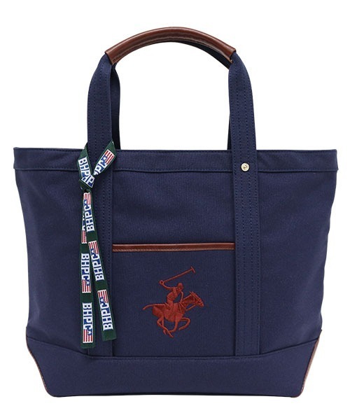 BEVERLY HILLS POLO CLUB（ビバリーヒルズポロクラブ）の「【BEVERLY HILLS POLO CLUB/ビバリーヒルズポロクラブ】キャンバストートバッグL（トートバッグ・レディース・ホワイト系その他2/ブルー系その他2/ブラック/ホワイト系その他/ブルー系その他/ベージュ系その他/グレー系その他/グリーン系その他/ホワイト系その他3・FREE）」の8枚目の写真