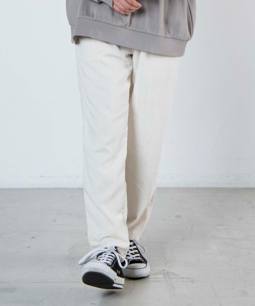 WEGO（ウィゴー）の「WEGO/【セットアップ対応商品】コーデュロイシェフパンツ（スラックス・メンズ・ブラック/アイボリー/ブルー/ベージュ/カーキ/ダークブラウン/パープル系その他/サックスブルー/ライトパープル/オフホワイト・LARGE/SMALL/MEDIUM）」の2枚目の写真