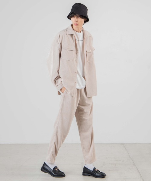 WEGO（ウィゴー）の「WEGO/【セットアップ対応商品】コーデュロイシェフパンツ（スラックス・メンズ・ブラック/アイボリー/ブルー/ベージュ/カーキ/ダークブラウン/パープル系その他/サックスブルー/ライトパープル/オフホワイト・LARGE/SMALL/MEDIUM）」の19枚目の写真