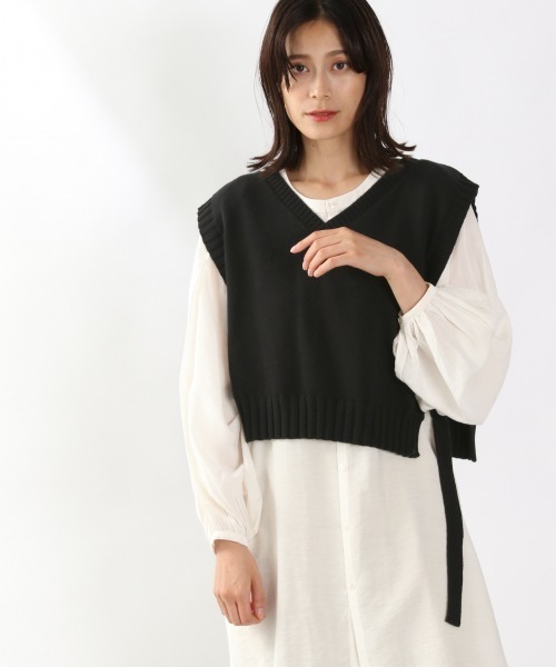 LOWRYS FARM(ローリーズファーム)の「manyway2Pニットプルオーバー 895479(ニット/セーター・レディース・ブラック/カーキ/アイボリー・FREE)」の13枚目の写真