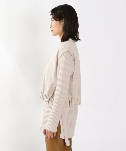 LOWRYS FARM(ローリーズファーム)の「manyway2Pニットプルオーバー 895479(ニット/セーター・レディース・ブラック/カーキ/アイボリー・FREE)」の9枚目の写真
