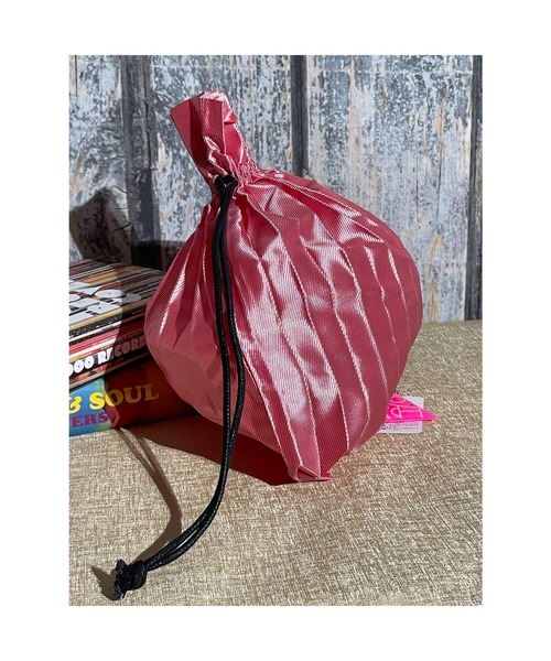 おしゃれスタ(オシャレスタ)の「PLEATS DRAW BAG(ST)(エコバッグ/サブバッグ・レディース・ブラック/ベージュ/ブラウン/オレンジ/ブルー/グリーン/ピンク・FREE)」の20枚目の写真