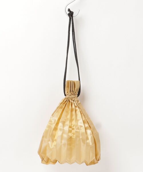 おしゃれスタ(オシャレスタ)の「PLEATS DRAW BAG(ST)(エコバッグ/サブバッグ・レディース・ブラック/ベージュ/ブラウン/オレンジ/ブルー/グリーン/ピンク・FREE)」の16枚目の写真