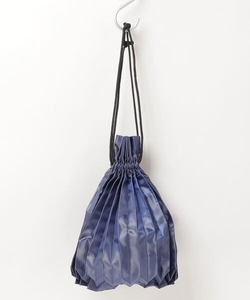 おしゃれスタ(オシャレスタ)の「PLEATS DRAW BAG(ST)(エコバッグ/サブバッグ・レディース・ブラック/ベージュ/ブラウン/オレンジ/ブルー/グリーン/ピンク・FREE)」の14枚目の写真