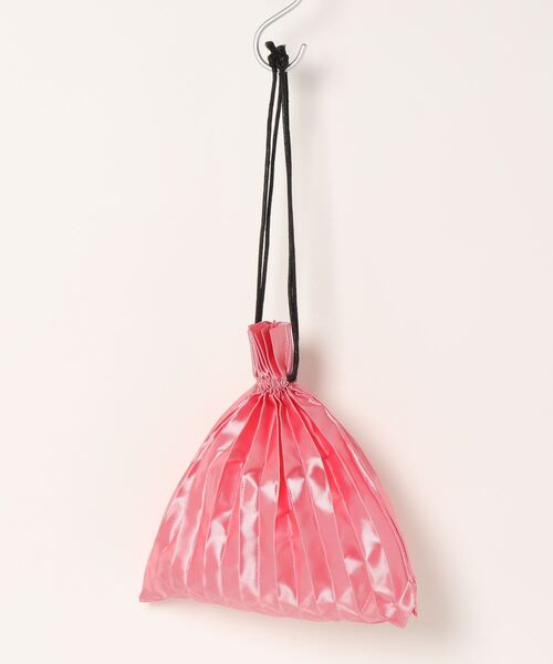 おしゃれスタ(オシャレスタ)の「PLEATS DRAW BAG(ST)(エコバッグ/サブバッグ・レディース・ブラック/ベージュ/ブラウン/オレンジ/ブルー/グリーン/ピンク・FREE)」の13枚目の写真