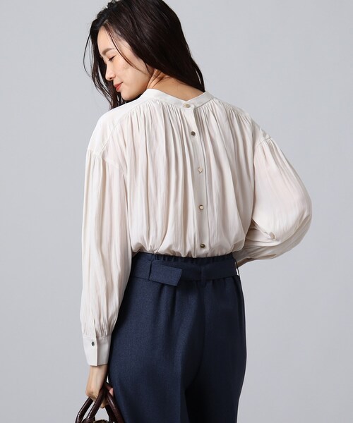 セール L 洗える エアフローデシンギャザーブラウス シャツ ブラウス Untitled アンタイトル のファッション通販 Zozotown