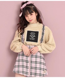 ANAP GｉRL（アナップガール）の「ハートBOXボアミニネックトップス（Tシャツ/カットソー・キッズ）」