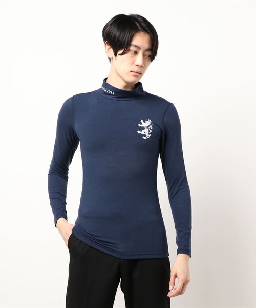 Admiral Golf（アドミラル　ゴルフ）の「[アドミラル ゴルフ] メンズ スエード ハイネックシャツ　 （Tシャツ/カットソー・メンズ・ホワイト/チャコールグレー/ブラック/カーキ/マスタード/バーガンディー/ネイビー・LL/M/L/XL）」の5枚目の写真