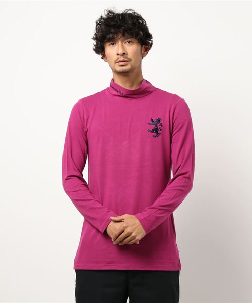 Admiral Golf（アドミラル　ゴルフ）の「[アドミラル ゴルフ] メンズ スエード ハイネックシャツ　 （Tシャツ/カットソー・メンズ・ホワイト/チャコールグレー/ブラック/カーキ/マスタード/バーガンディー/ネイビー・LL/M/L/XL）」の7枚目の写真