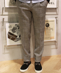 EDIFICE | ◇【UOMO11月号掲載】BRITISH CHECK 1タックワイドテーパードPT (スラックス)