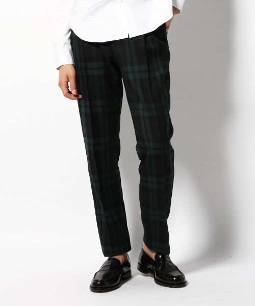 EDIFICE（エディフィス）の「◇【MENS NONNO1月号掲載】BRITISH CHECK 1タックワイドテーパードPパンツ（スラックス・メンズ・ブラック系その他/グリーン系その他/ブルー系その他・48/44/46/42）」の15枚目の写真