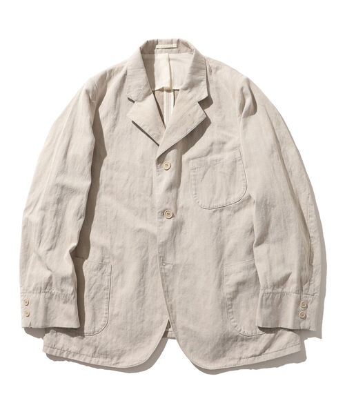ビームスプラス　リネン ヘリンボーン ワークジャケット ネイビー M 3B 楽天市場】【SALE／60%OFF】BEAMS PLUS / タスラン リネン