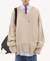 MASONPRINCE | 【M.P Studios】【2021SS 先行予約】V-neck pothole rough edge sweaters MY1724(ニット/セーター)