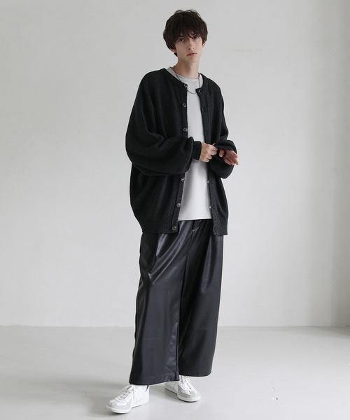 LILL（リル）の「コットンアクリル2WAYスモーキーカラーカーディガン（カーディガン/ボレロ・メンズ・アッシュブラウン/ブルー/グレー系その他/バイオレット/チャコール/ダークネイビー/グレー/ブラウン・S/M/L/XL）」の19枚目の写真