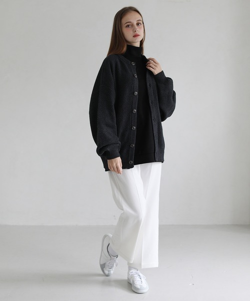 LILL（リル）の「コットンアクリル2WAYスモーキーカラーカーディガン（カーディガン/ボレロ・メンズ・アッシュブラウン/ブルー/グレー系その他/バイオレット/チャコール/ダークネイビー/グレー/ブラウン・S/M/L/XL）」の22枚目の写真