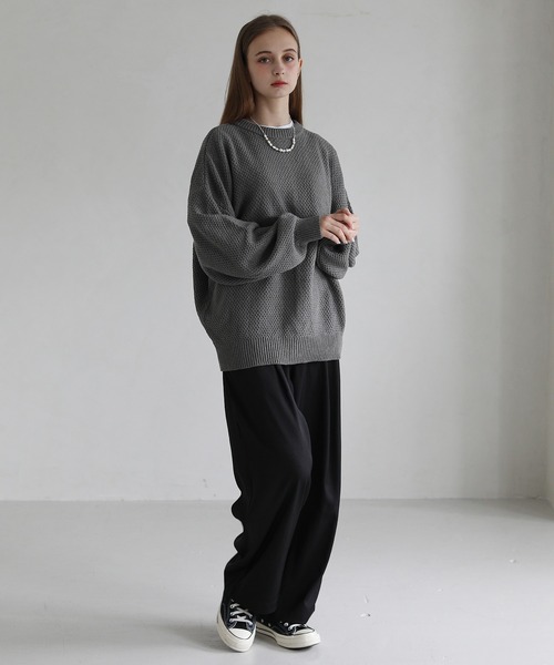 LILL（リル）の「コットンアクリル2WAYスモーキーカラーカーディガン（カーディガン/ボレロ・メンズ・アッシュブラウン/ブルー/グレー系その他/バイオレット/チャコール/ダークネイビー/グレー/ブラウン・S/M/L/XL）」の14枚目の写真