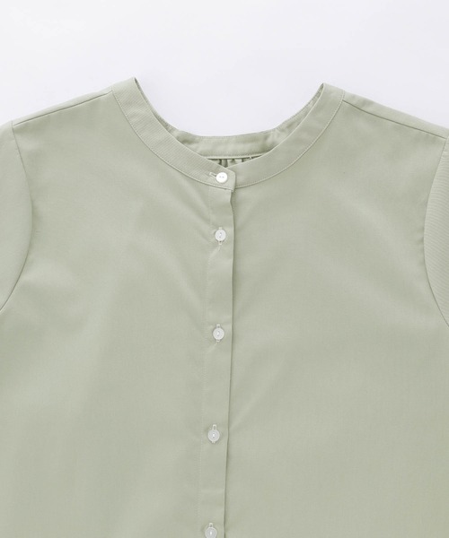 PURIL（ピュリル）の「【PURIL】2way バンドカラーギャザーデザイン ボリュームスリーブ ブラウス（シャツ/ブラウス・レディース・ホワイト/ブルー/グリーン・S/M）」の16枚目の写真