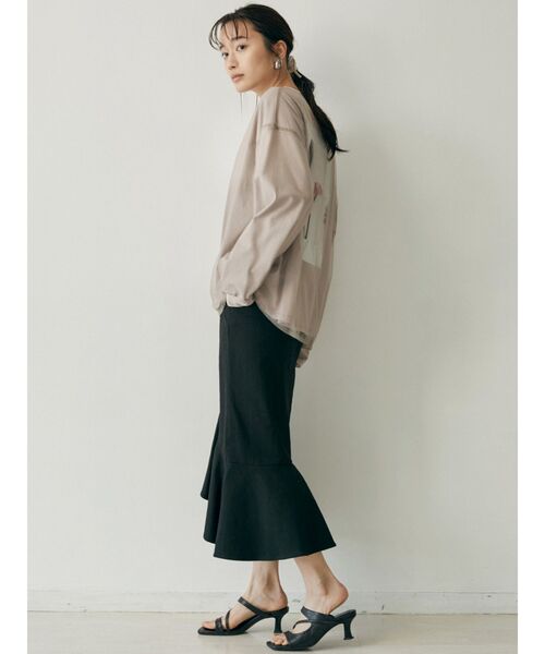 MURUA(ムルーア)の「【MURUA×217..NINA】コラボロンT(Tシャツ/カットソー・レディース・ホワイト/グレー/ブラック・FREE)」の9枚目の写真