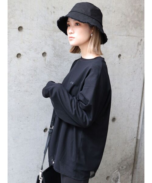 MURUA(ムルーア)の「【MURUA×217..NINA】コラボロンT(Tシャツ/カットソー・レディース・ホワイト/グレー/ブラック・FREE)」の10枚目の写真