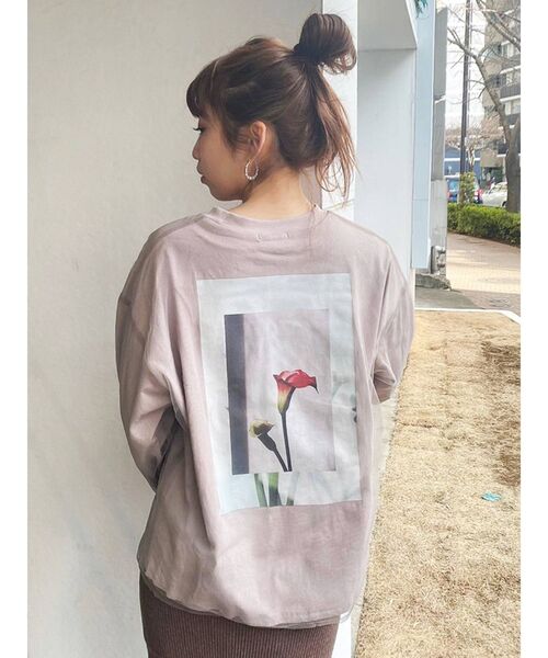 MURUA(ムルーア)の「【MURUA×217..NINA】コラボロンT(Tシャツ/カットソー・レディース・ホワイト/グレー/ブラック・FREE)」の7枚目の写真