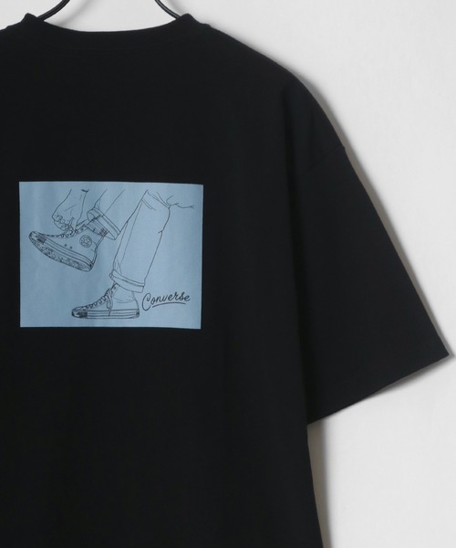 CONVERSE（コンバース）の「CONVERSE/コンバース ビッグシルエット バックプリント シューズ イラスト グラフィック Tシャツ（Tシャツ/カットソー・メンズ・ホワイト/ライトグレー/ブラック/ホワイト系その他/ブラック系その他/ブルーグリーン・M/L）」の5枚目の写真