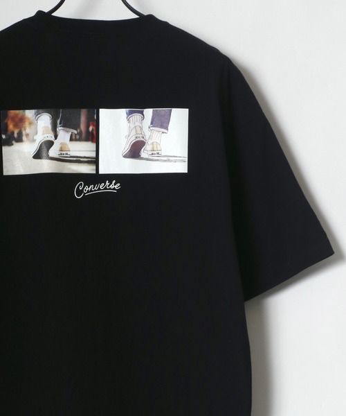 CONVERSE（コンバース）の「CONVERSE/コンバース ビッグシルエット バックプリント シューズ イラスト グラフィック Tシャツ（Tシャツ/カットソー・メンズ・ホワイト/ライトグレー/ブラック/ホワイト系その他/ブラック系その他/ブルーグリーン・M/L）」の4枚目の写真