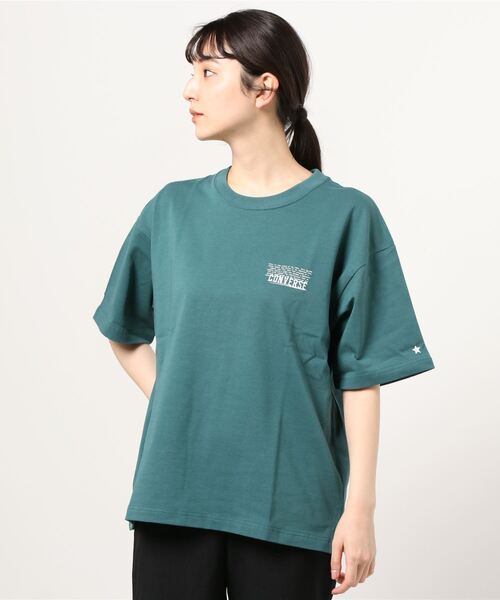 CONVERSE（コンバース）の「CONVERSE/コンバース ビッグシルエット バックプリント シューズ イラスト グラフィック Tシャツ（Tシャツ/カットソー・メンズ・ホワイト/ライトグレー/ブラック/ホワイト系その他/ブラック系その他/ブルーグリーン・M/L）」の18枚目の写真