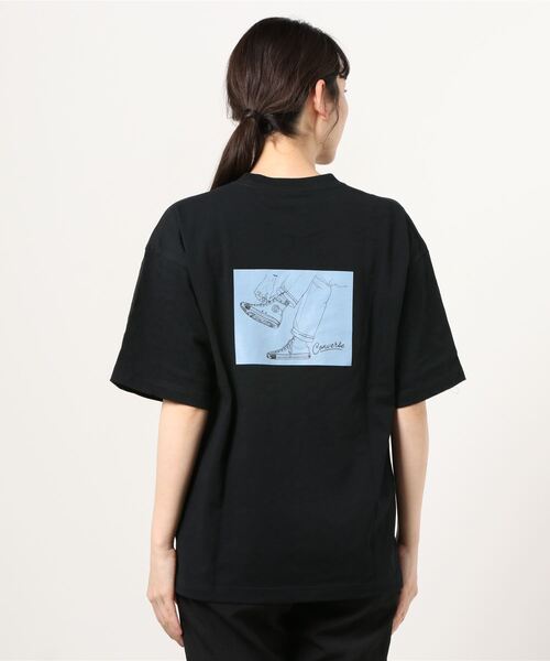 CONVERSE（コンバース）の「CONVERSE/コンバース ビッグシルエット バックプリント シューズ イラスト グラフィック Tシャツ（Tシャツ/カットソー・メンズ・ホワイト/ライトグレー/ブラック/ホワイト系その他/ブラック系その他/ブルーグリーン・M/L）」の12枚目の写真