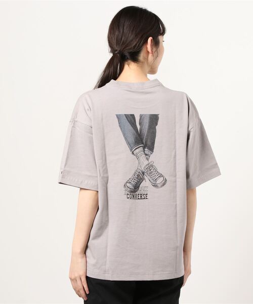 CONVERSE（コンバース）の「CONVERSE/コンバース ビッグシルエット バックプリント シューズ イラスト グラフィック Tシャツ（Tシャツ/カットソー・メンズ・ホワイト/ライトグレー/ブラック/ホワイト系その他/ブラック系その他/ブルーグリーン・M/L）」の14枚目の写真