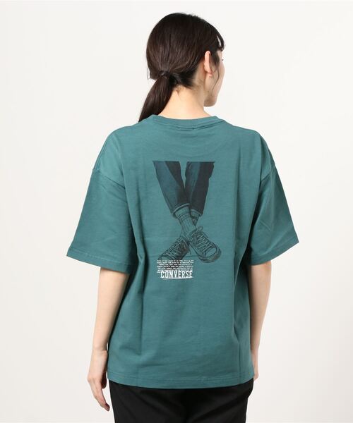 CONVERSE（コンバース）の「CONVERSE/コンバース ビッグシルエット バックプリント シューズ イラスト グラフィック Tシャツ（Tシャツ/カットソー・メンズ・ホワイト/ライトグレー/ブラック/ホワイト系その他/ブラック系その他/ブルーグリーン・M/L）」の8枚目の写真