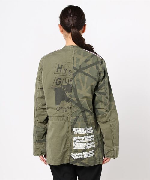 HYSTERIC GLAMOUR（ヒステリックグラマー）の「TYPE LOGO M-65ジャケット（ミリタリージャケット・レディース・カーキ・SMALL/MEDIUM/X-SMALL）」の3枚目の写真