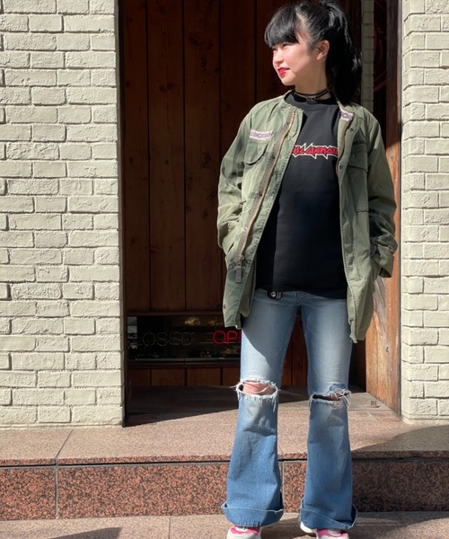 HYSTERIC GLAMOUR（ヒステリックグラマー）の「TYPE LOGO M-65ジャケット（ミリタリージャケット・レディース・カーキ・SMALL/MEDIUM/X-SMALL）」の5枚目の写真