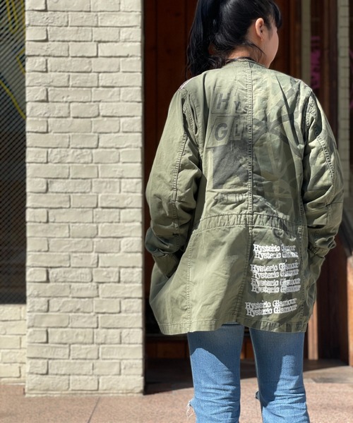 HYSTERIC GLAMOUR（ヒステリックグラマー）の「TYPE LOGO M-65ジャケット（ミリタリージャケット・レディース・カーキ・SMALL/MEDIUM/X-SMALL）」の6枚目の写真