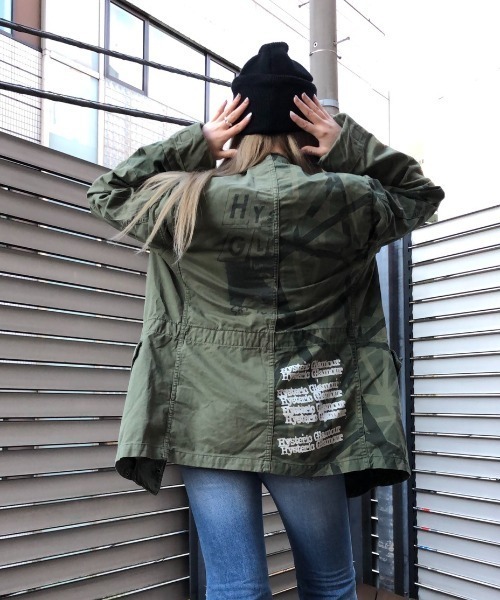 HYSTERIC GLAMOUR（ヒステリックグラマー）の「TYPE LOGO M-65ジャケット（ミリタリージャケット・レディース・カーキ・SMALL/MEDIUM/X-SMALL）」の8枚目の写真