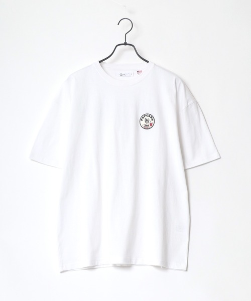 Lazar(ラザル)の「バックプリント Logo レトロ イラスト グラフィック ワンポイント ワッペン USAコットン Tシャツ(Tシャツ/カットソー・メンズ・ホワイト/ブラック/ベージュ/ネイビー/オレンジ/ホワイト系その他・M/L)」の13枚目の写真