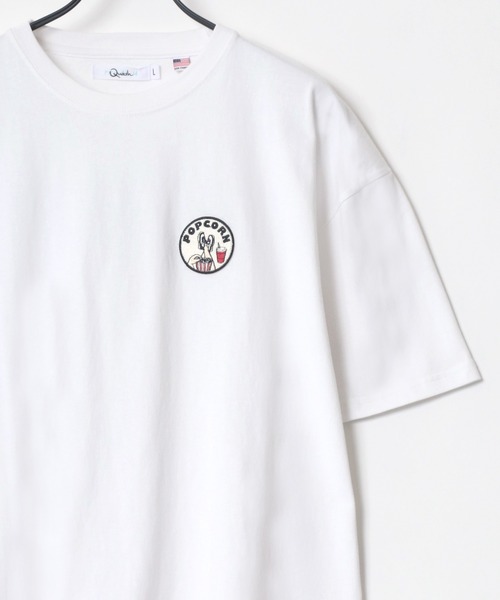 Lazar(ラザル)の「バックプリント Logo レトロ イラスト グラフィック ワンポイント ワッペン USAコットン Tシャツ(Tシャツ/カットソー・メンズ・ホワイト/ブラック/ベージュ/ネイビー/オレンジ/ホワイト系その他・M/L)」の7枚目の写真