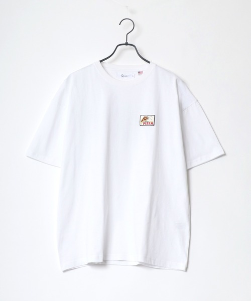 Lazar(ラザル)の「バックプリント Logo レトロ イラスト グラフィック ワンポイント ワッペン USAコットン Tシャツ(Tシャツ/カットソー・メンズ・ホワイト/ブラック/ベージュ/ネイビー/オレンジ/ホワイト系その他・M/L)」の15枚目の写真