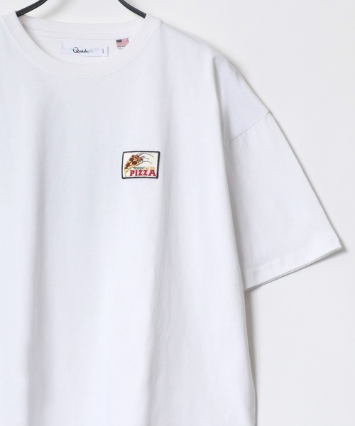 Lazar(ラザル)の「バックプリント Logo レトロ イラスト グラフィック ワンポイント ワッペン USAコットン Tシャツ(Tシャツ/カットソー・メンズ・ホワイト/ブラック/ベージュ/ネイビー/オレンジ/ホワイト系その他・M/L)」の8枚目の写真