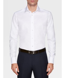 ■ZEGNA(ゼニア) UseTheExisting コットン セーターシャツ オプティカルホワイト コットン タキシード シャツ SS25