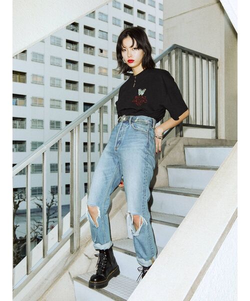 jouetie（ジュエティ）の「バックデザインTシャツ（Tシャツ/カットソー・レディース・オフホワイト/ブラック/グリーン/ライトブルー・MEDIUM）」の21枚目の写真