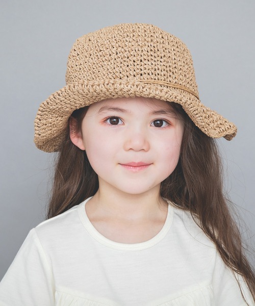 BRANSHES（ブランシェス）の「ペーパーハット（ハット・キッズ・アイボリー・54cm/56cm）」の2枚目の写真
