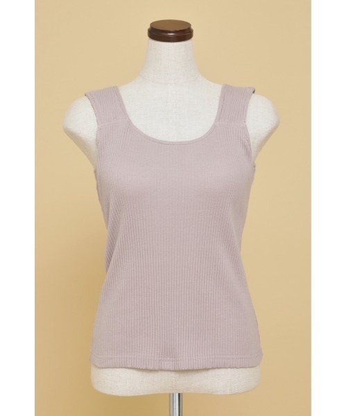 SHEL'TTER ORIGINAL（シェルターオリジナル）の「SDカップインタンクトップ（タンクトップ・レディース・ライトイエロー/パープル/アイボリー/ブラック/ブルー/オレンジ・FREE）」の4枚目の写真