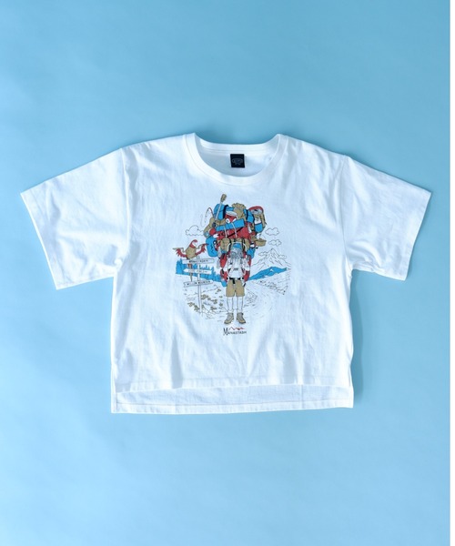MANASTASH（マナスタッシュ）の「MANASTASH/マナスタッシュ　Ws BENLAMB HIKING TEE ベンラムＴ（Tシャツ/カットソー・レディース・ホワイト/ブラック・MEDIUM）」の3枚目の写真