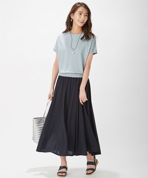 J.PRESS(ジェイプレス)の「【洗える】レーヨンストレッチバックボタン ニット(ニット/セーター・レディース・ホワイト系1/ブラウン系/ブラウン系1/サックスブルー系/イエロー系/ピンク系・T13/T15)」の11枚目の写真