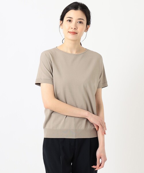 J.PRESS(ジェイプレス)の「【洗える】レーヨンストレッチバックボタン ニット(ニット/セーター・レディース・ホワイト系1/ブラウン系/ブラウン系1/サックスブルー系/イエロー系/ピンク系・T13/T15)」の18枚目の写真