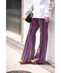mag.by c | (mag.by c)マルチストライプベルボトムパンツ(その他パンツ)