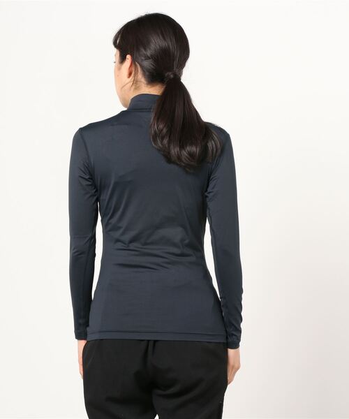 PEARLY GATES（パーリーゲイツ）の「【PEARLY GATES】BEATRIX COOL ナイロン ベア天竺 長袖 ハイネック カットソー（Tシャツ/カットソー・レディース・ホワイト/ネイビー・SMALL/MEDIUM/LARGE）」の3枚目の写真